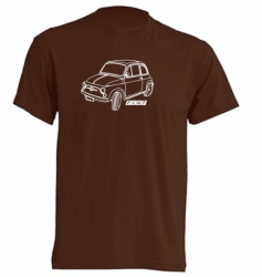 Tričko s obrázkem FIAT 500  čokoládová barva