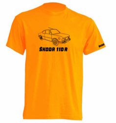 Tričko s obrázkem ŠKODA 110R  orange fluor     