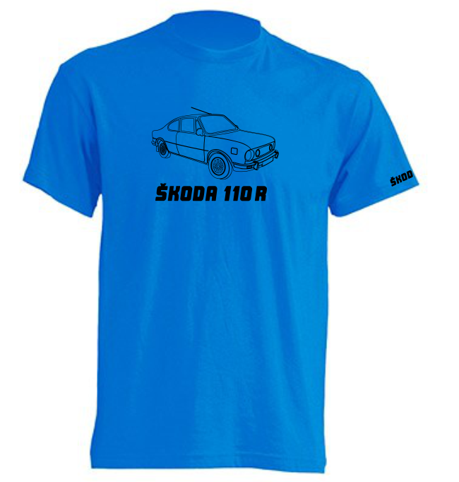 modré tričko s obrázkem ŠKODA 110R